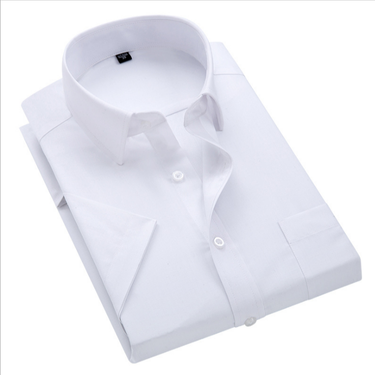 重慶2019年免燙男裝短袖襯衫商務修身職業裝男式短袖襯衫